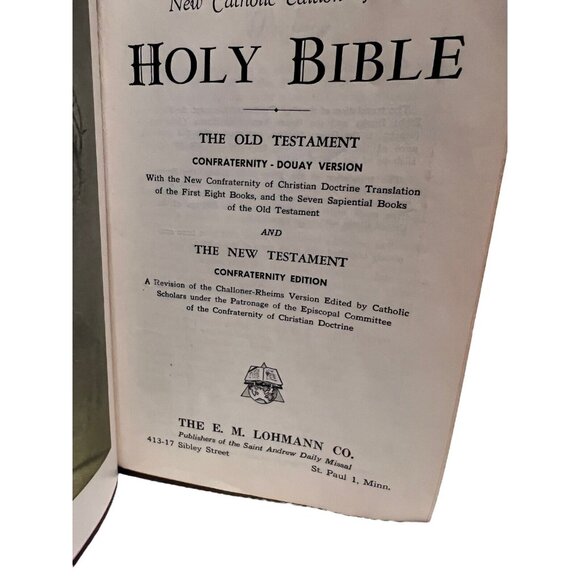 Vintage Holy Bible Cedar Box Union Made United Brotherhood Of Carpenters w/Bible - Picture 13 of 16